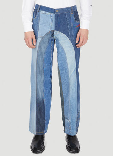 Ahluwalia Reworked Denim Jeans Light Blue ahl0146009