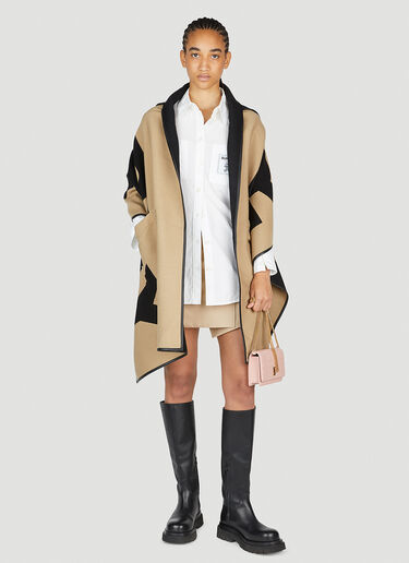 Burberry 文字围巾斗篷 米色 bur0253067