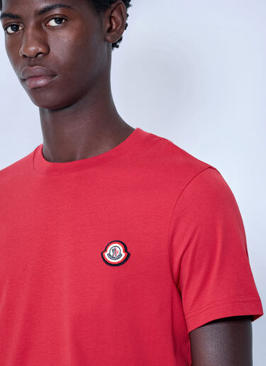 LN-CC® - Moncler: Short Sleeve T-Shirt - Red Moncler Short Sleeve T-Shirt Red mon0166013