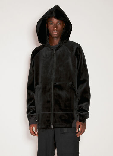 Y-3 Velvet Hooded Sweatshirt Black yyy0354039