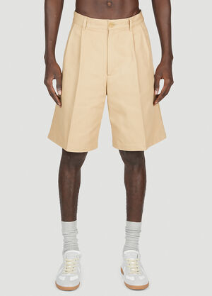 Gucci Folded Pleat Shorts Beige guc0153012