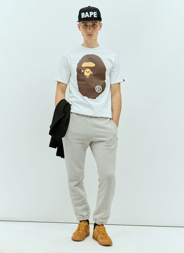 A BATHING APE® エイプヘッド ワンポイント トラックパンツ グレー aba0154012