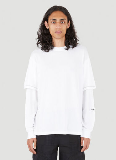 HYMNE Double Layer Long Sleeve T-Shirt White hym0146008