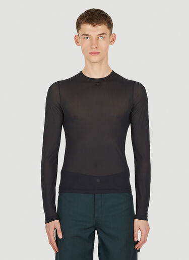 Courrèges Second Skin Long Sleeve Top Black cou0150008