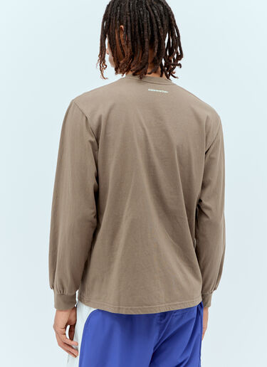 thisisneverthat® Logo Print Long-Sleeve T-Shirt Brown tsn0156013