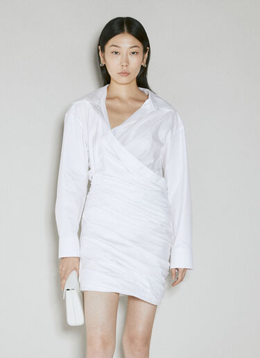 Alexander Wang Draped Back Dress White awg0253057