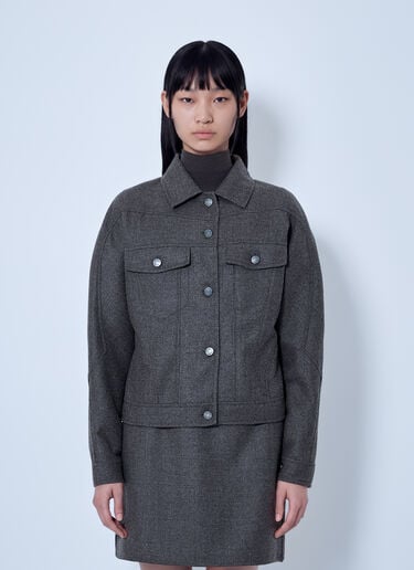 LN-CC® - Max Mara: Wool Twill Jacket - Grey Max Mara Wool Twill Jacket Grey max0266223