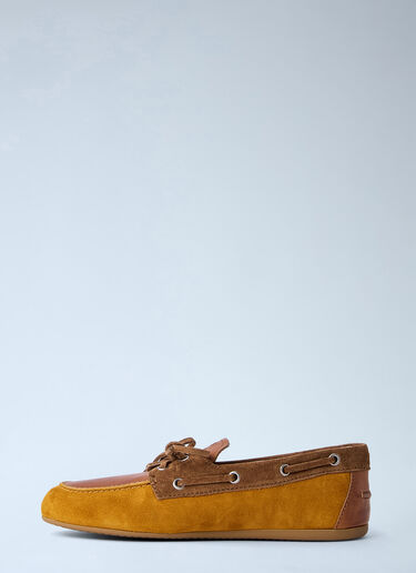 Miu Miu Suede Boat Shoes Brown miu0264030