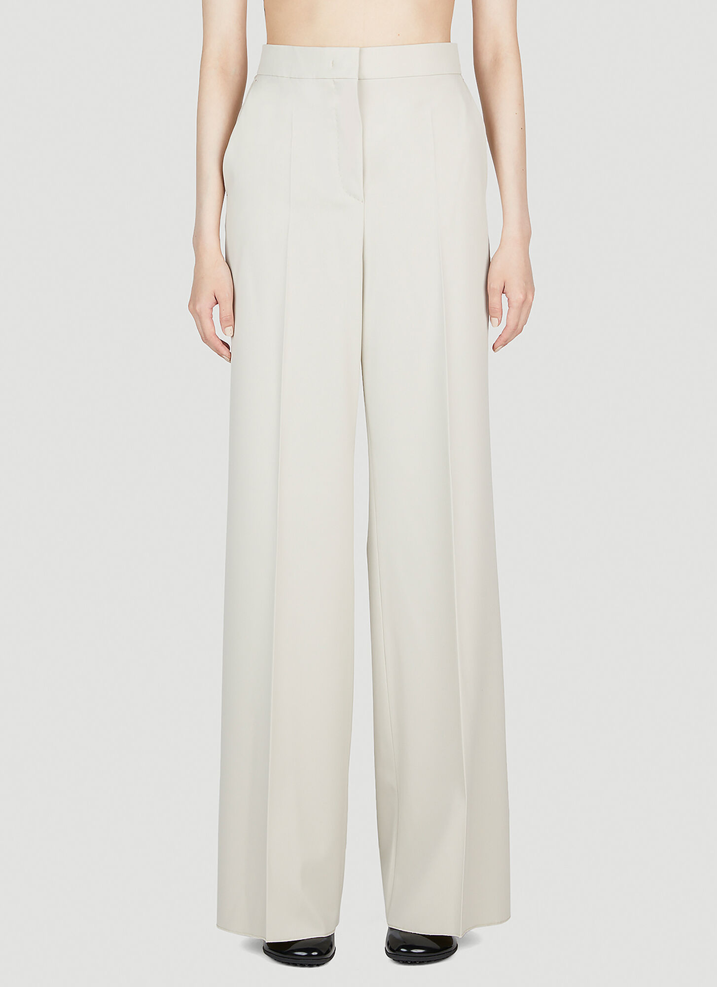 Max Mara Women Straight Leg Pants In Beige