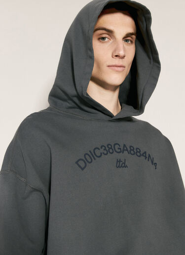 Dolce & Gabbana Cropped Hooded Sweatshirt Grey dol0156005