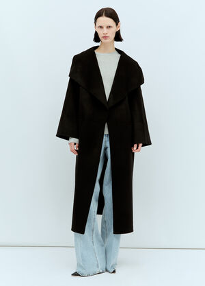 TOTEME Signature Wool-Cashmere Coat Black tot0257001