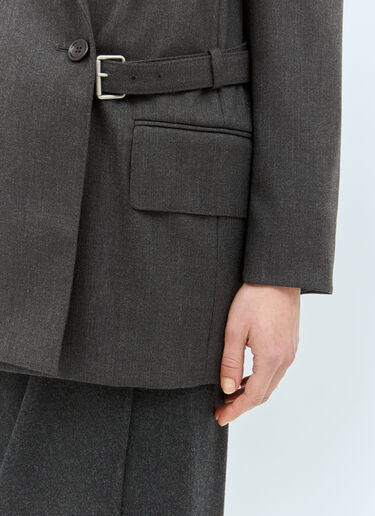 Max Mara Double-Breasted Wool Blazer Grey max0258034