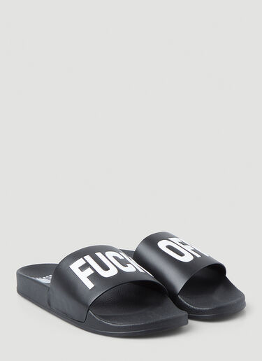 Fuck Off Pool Slides VTMNTS Fuck Off Pool Slides Black vtm0348025