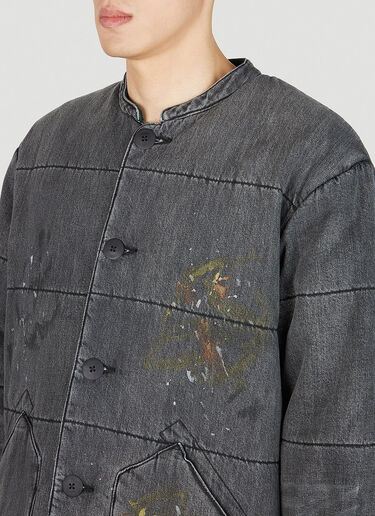 Liberaiders Paint Splatter Denim Jacket Grey lib0151003