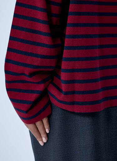 Logo Motif T-Shirt Prada Logo Motif T-Shirt Red pra0263110