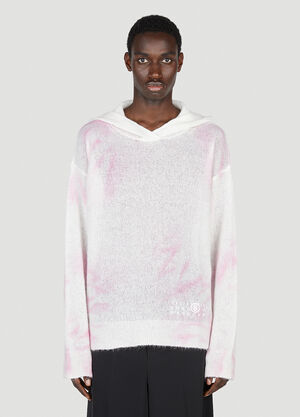 MM6 Maison Margiela Hooded Sweater White mmm0159003