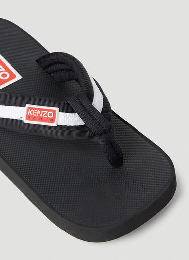 Kenzo 로고 패치 플립플롭 블랙 knz0252049