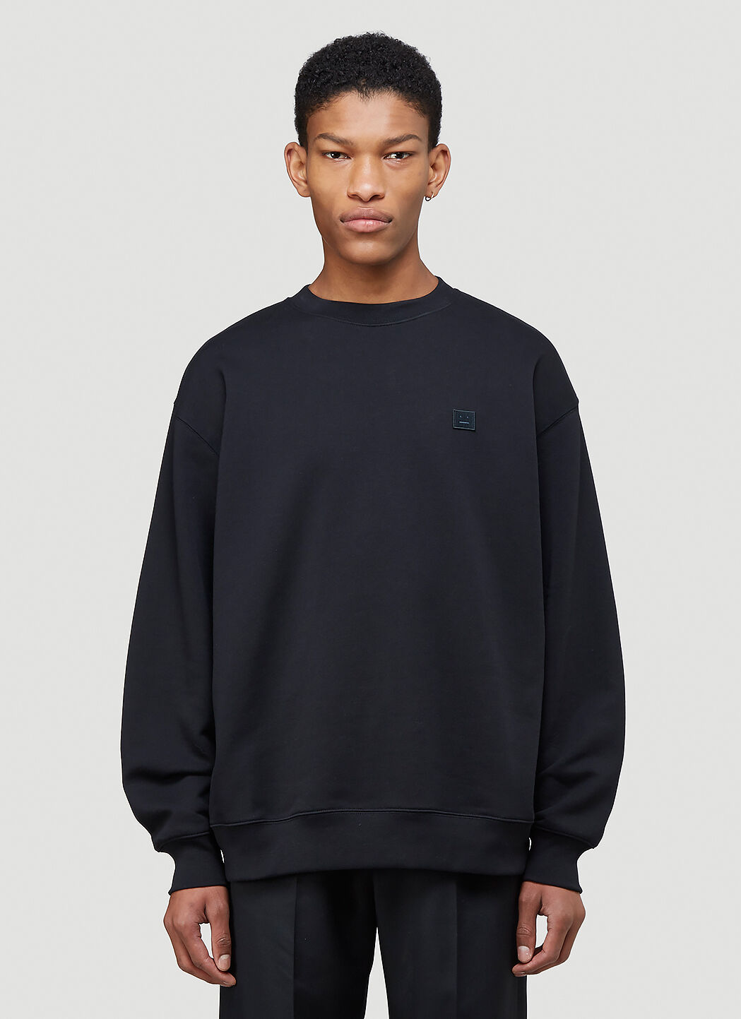 Acne Studios Oversized Face Sweatshirt in Black LN CC