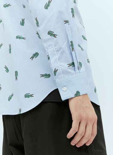 Comme des Garçons SHIRT x Lacoste Stripe-And-Logo Print Shirt Blue cdg0154004