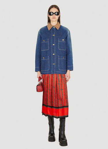 Gucci Longline Denim Jacket Blue guc0251026