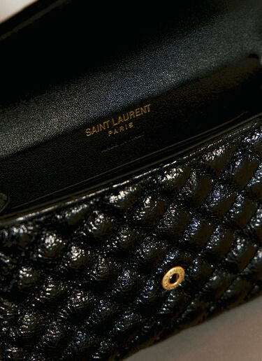 Saint Laurent Envelope Small Matelassé Wallet Black sla0255096