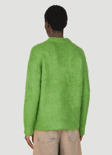 Acne Studios Fuzzy Knit Sweater Green acn0154023