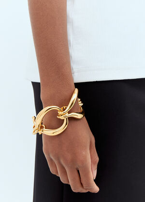 Versace Oversized Hook-Chain Bracelet White ver0258021
