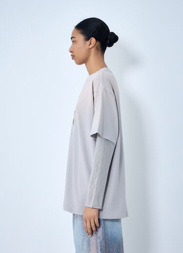 Acne Studios Layered Graphic T-Shirt Grey acn0264041