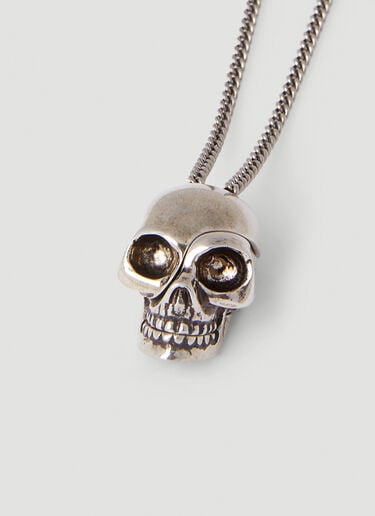 Alexander McQueen Divided Skull Necklace Silver amq0151089