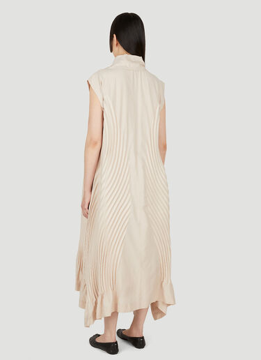 Issey Miyake 波纹无袖大衣 米 ism0249008