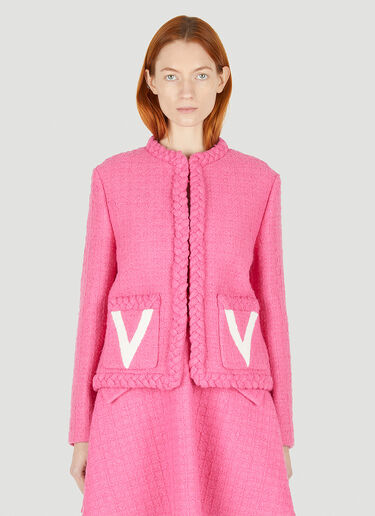 Valentino Giacca Tweed Jacket Pink val0247001