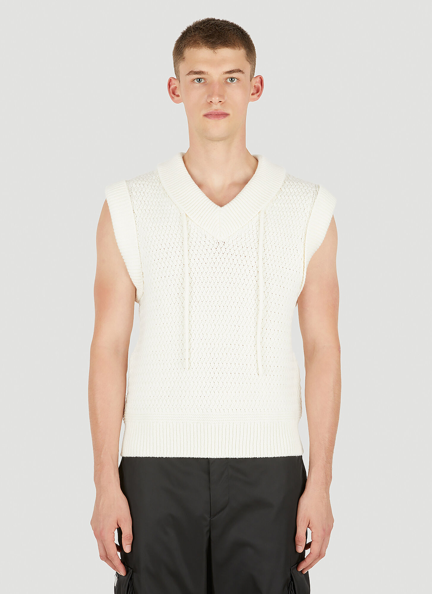 Craig Green Knot Sleeveless Sweater In White