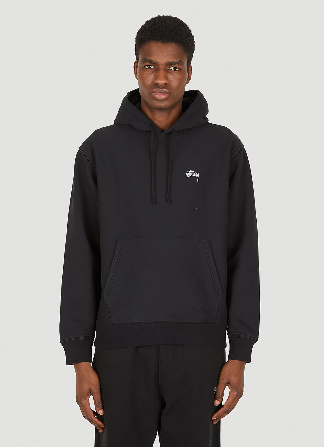 Stussy stock logo pullover hoodie deals