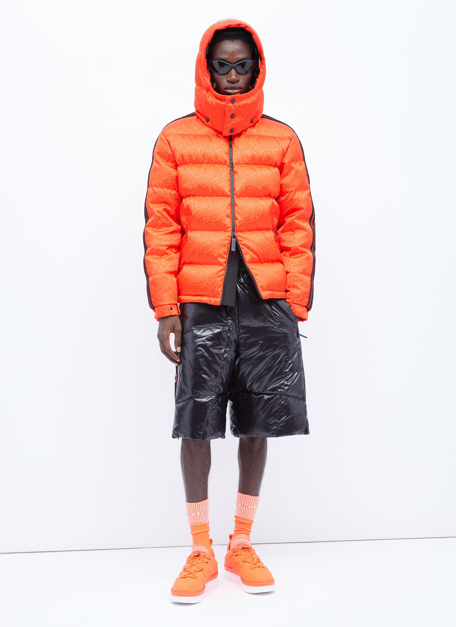 Shop Moncler X Adidas Originals Alpbach Down Jacket In Orange