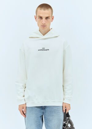 Maison Margiela Upside-Down Logo Hooded Sweatshirt Brown mla0159005