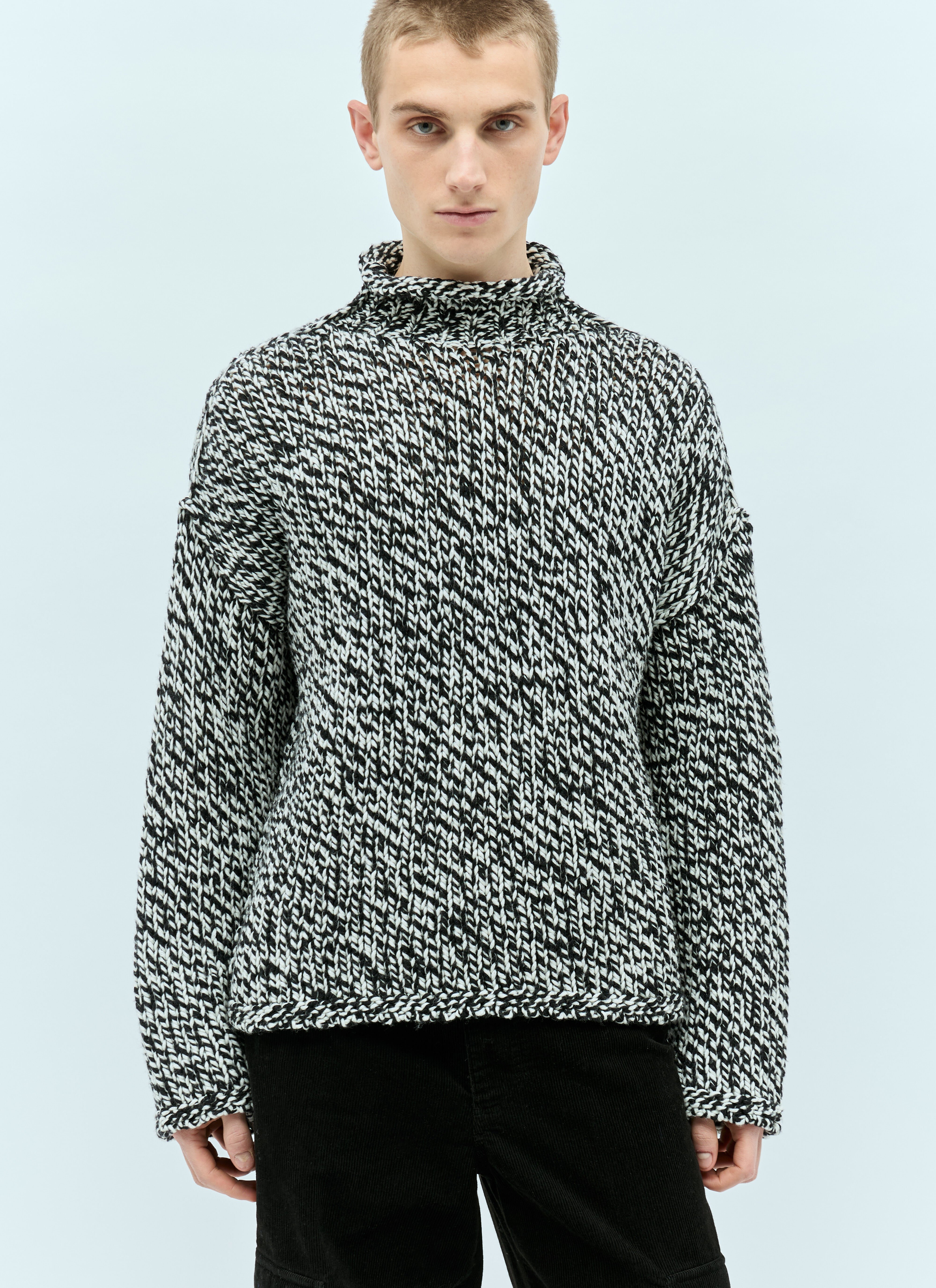 Our Legacy High-Neck Wool-Blend Sweater Navy our0153002