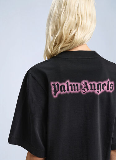 Classic Logo Cropped T-Shirt Palm Angels Classic Logo Cropped T-Shirt Black pma0262082