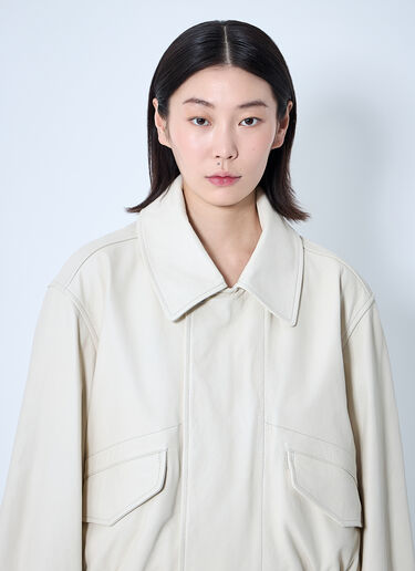 Lemaire Leather Blouson Cream lem0260011