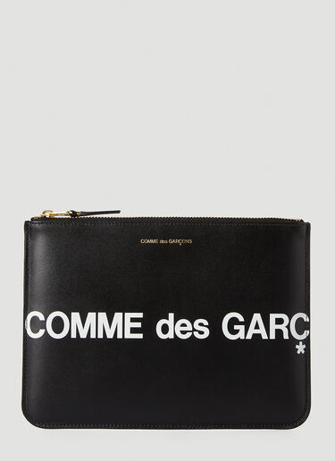 Comme des Garçons Wallet Logo Pouch Black cdw0346006