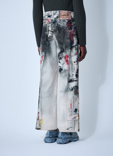 印花牛仔裤  Acne Studios 印花牛仔裤  白色 acn0162008