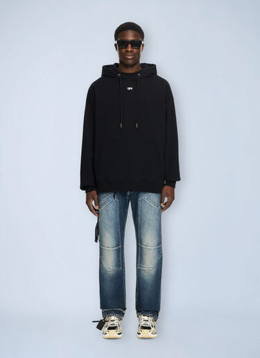 LN-CC® - Off-White: 3D Spray Arrow Skate Hoodie - Black Off-White 3D Spray Arrow Skate Hoodie Black ofw0164109