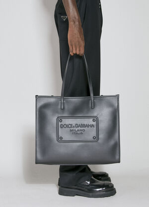 Dolce & Gabbana Embossed Logo Tote Bag Black dol0153015