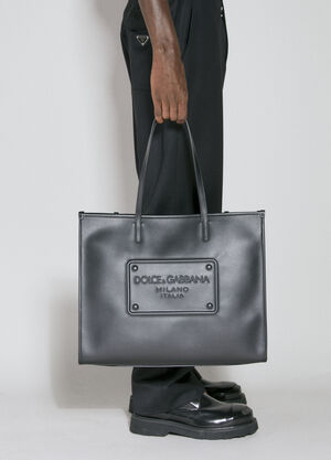 Dolce & Gabbana Embossed Logo Tote Bag Black dol0160003
