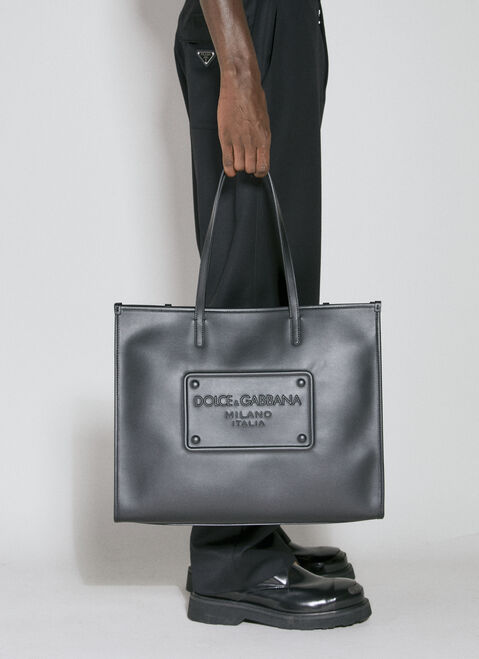 Dolce & Gabbana Embossed Logo Tote Bag Black dol0154004