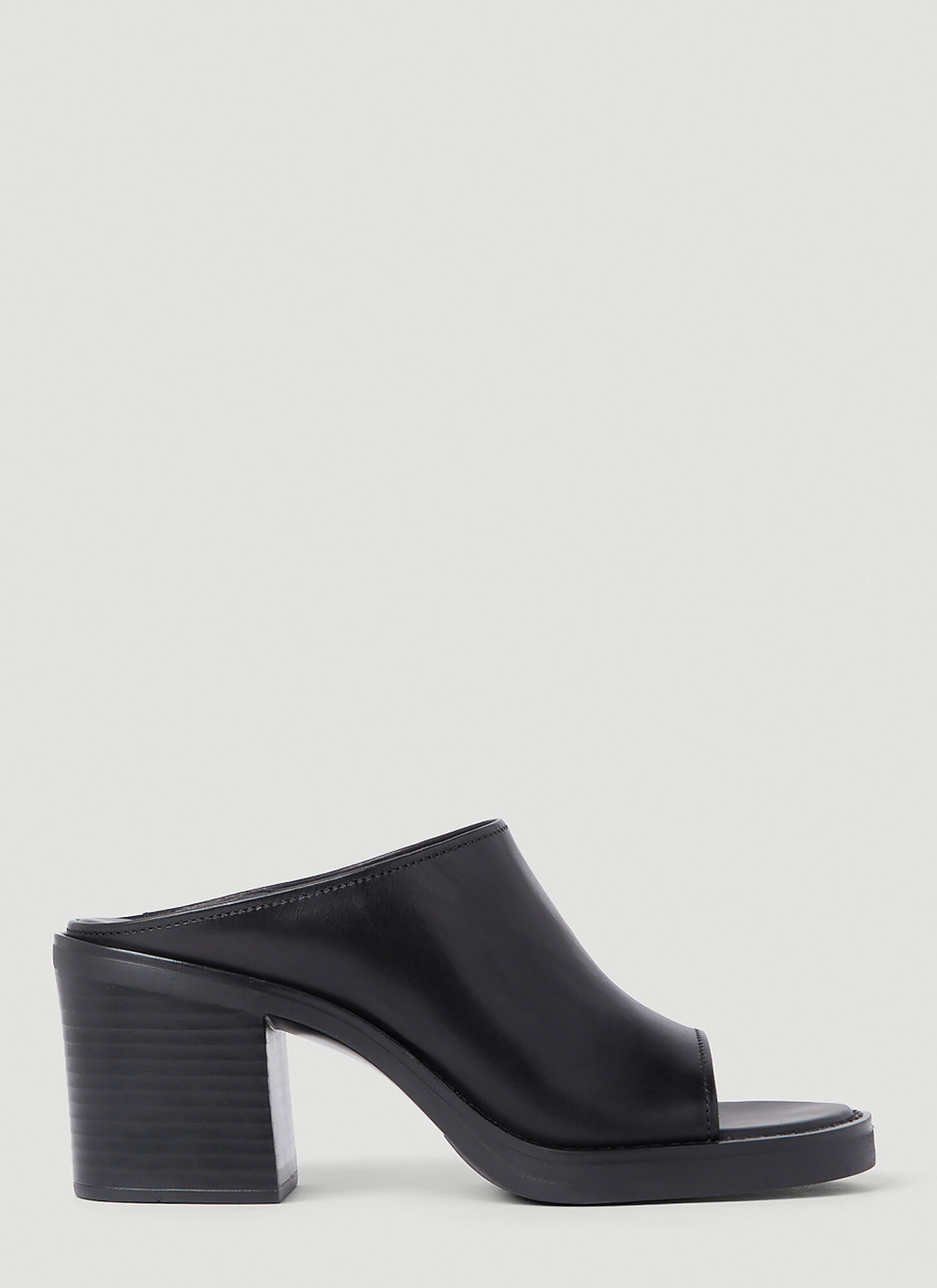 Shop Miu Miu High Heel Mules In Black