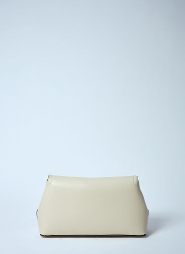 TOTEME T-Lock Leather Clutch White tot0259020