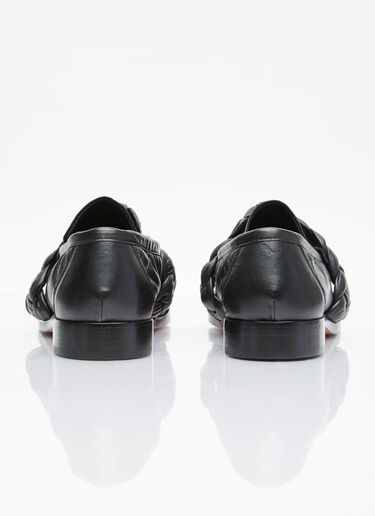 Bottega Veneta Knotted Leather Loafers Black bov0255022