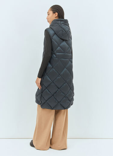 Max Mara Water-Repellent Midi Gilet Blue max0258029