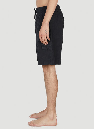 Stone Island Shadow Project 컴퍼스 패치 스윔 쇼츠 블랙 shd0152016