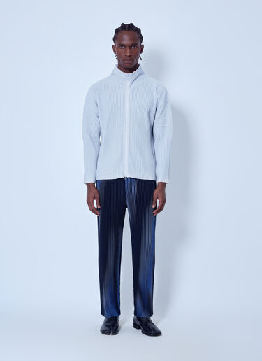 LN-CC® - Homme Plissé Issey Miyake: Pleated Zip-Up Cardigan - Grey Homme Plissé Issey Miyake Pleated Zip-Up Cardigan Grey hmp0166012